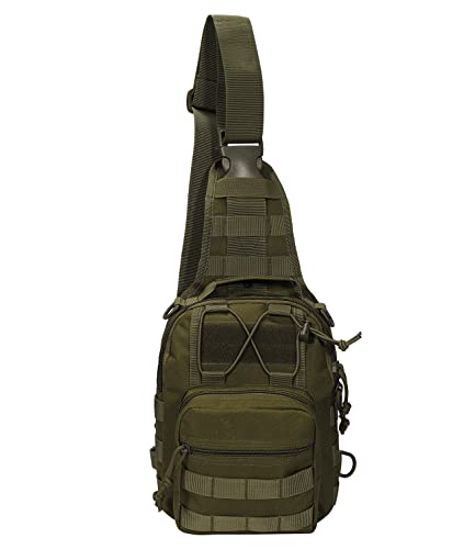 BOMTURN Tactical Backpack-1000D Waterproof Military Backpack/Laser-Cut/CCW Bags Sling Bag Tactical Satchel Shoulder Bag Men