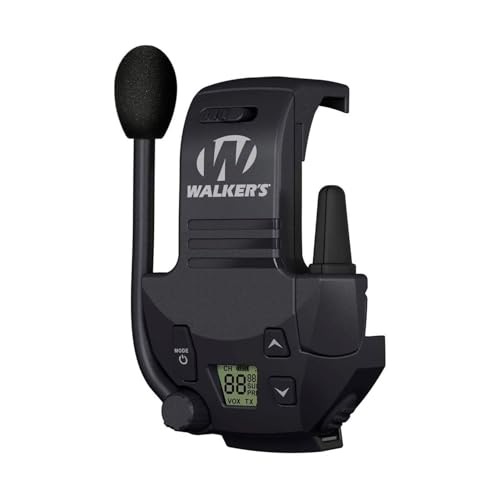 WALKER'S Razor Walkie Talkie Attachment - 22 Channels 3 Miles Range Distance Voice-Activated Handsfree Communication Devic...