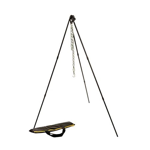 Lodge Campfire Cooking Tripod - Adjustable chain - 40 to 60 Inch Steel Cooking Tripod for Campfire - Adjustable
