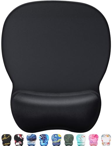 MROCO Ergonomic Mouse Pad with Gel Wrist Rest, Smooth Wrist Support Surface, Non-Slip PU Base for Pain Relief, Comfortable...
