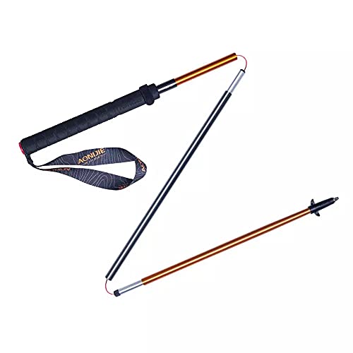 MIIKHI Trekking Poles Collapsible Hiking Pole Pair - EVA Handle 2pc Ultralight Folding Walking Sticks, Lightweight Aluminu...