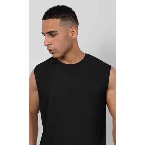 ODODOS Men's Quick Dry Athletic Tank Tops UPF 50+ Sun Protection SPF Workout Sleeveless Muscle Shirts