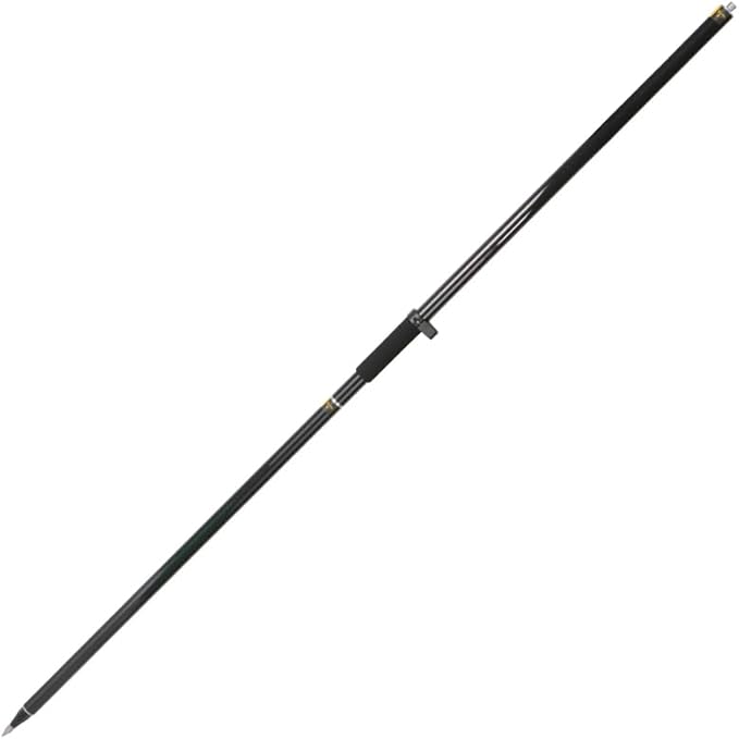 DMITER 6.56 FT/2 M Carbon Fiber GPS Pole, 2 Section Surveying Rod with 5/8” Adapter and 20-Minute Level Vials for Land Sur...