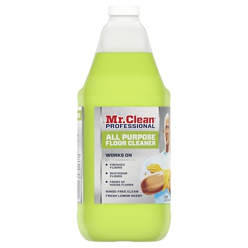 Mr. Clean Professional Bulk Liquid Concentrate Finished Floor Cleaner for Hardwood, Tile or Terrazo Floors, Commercial Use, 1 Gallon (Case of 3)