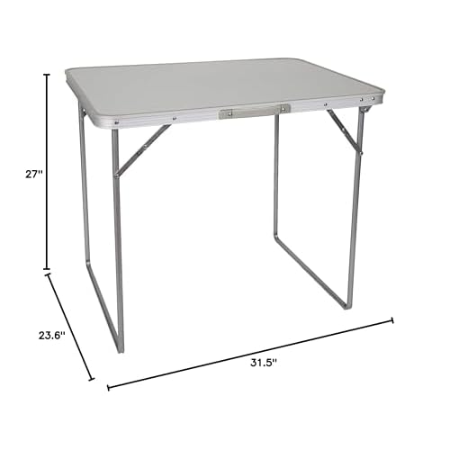 Stansport Folding Utility Camp Table, 27" x 31.5" x 23.6"