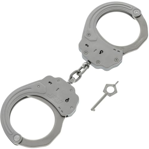 ASP Sentry Handcuffs, Professional Grade with Stainless Steel Frames, Forged Steel Bows, Dual-Sided Keyways, and Double Lo...