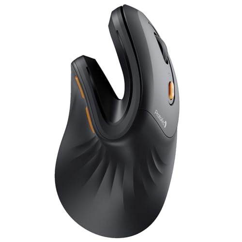 ProtoArc Ergonomic Mouse, EM11 NL Bluetooth Rechargeable Wireless Vertical Mouse, 3 Multi-Device Connectivity for Compute...