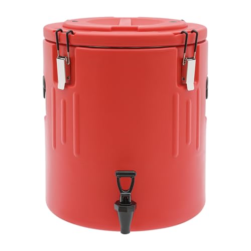 7.5 Gallon Insulated Beverage Dispenser, Portable Ice and Hot Drink Container 304 Stainless Steel Insulated Bucket with Fl...