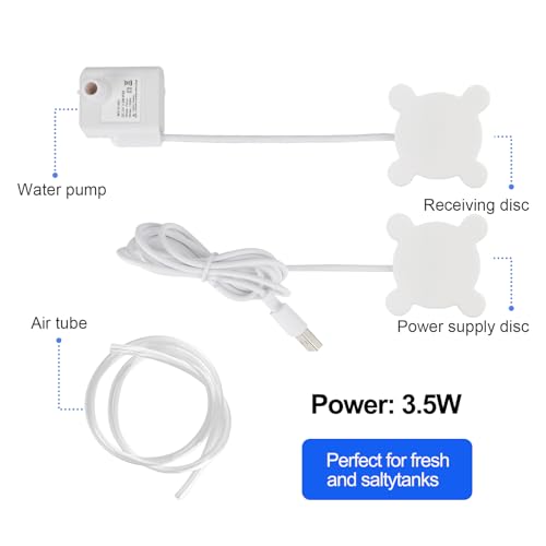 Wireless Induction Aquarium Small Water Pump For Fish Tank,Ultra Quiet 4.5w Fountain Submersible Pump With Adjustable Flow...