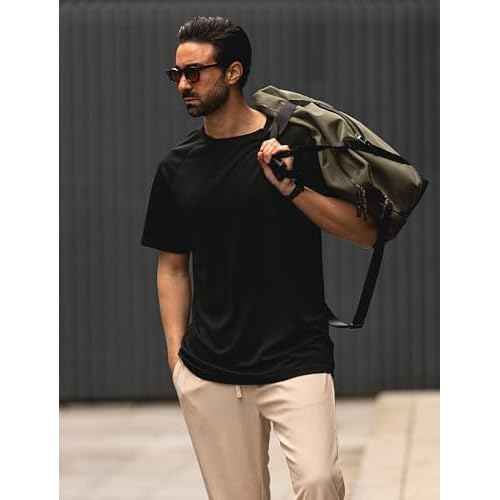 PINSPARK 1/5 Pack Workout Shirts for Men Short Sleeve Moisture Wicking Athletic Gym Tshirts Multipack Casual Plain Tees