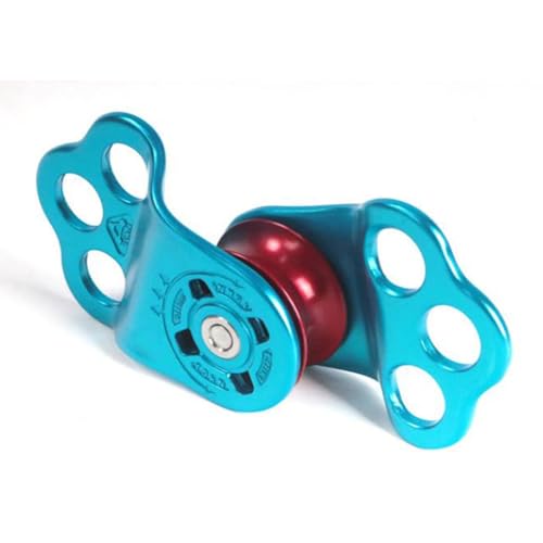 Climbing Pulley, 30KN Three Holes Ball Bearing Single Pulley, Rock Climbing Pulley for 14mm Rope Hauling, Rock Climbing, R...