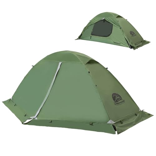2-Person 4 Season Tent for Backpacking - Winter Waterproof Cold Weather Tent for Two Person, Easy Set Up Lightweight Shelt...