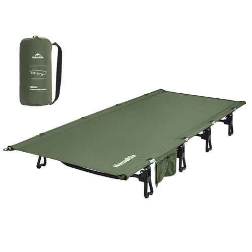 Naturehike Extra Wide GreenWild Camping Cot, Folding Lightweight Camp Cot Bed, Portable Sleeping Bed for Backpacking Travel Beach Home