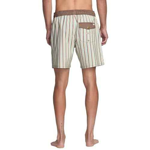 RVCA Men's Elastic Waist Boardshort, Featuring a Faux Fly & Pockets on the Side Seams.