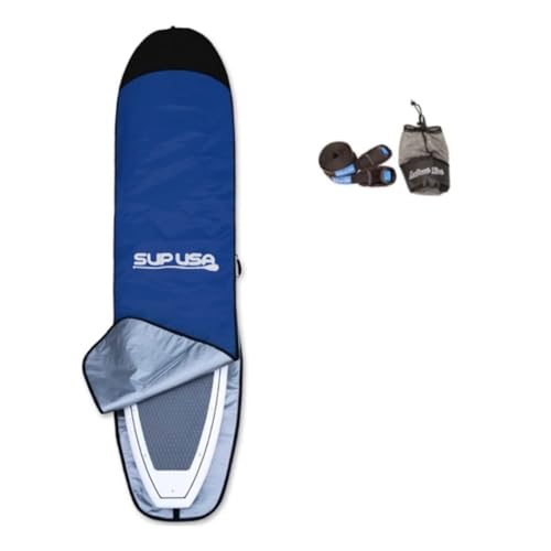 Premium SUP USA Paddleboard Bag | 10' 6" Blue | Protects Paddleboards, Surfboards and more | Free SUP USA Rack Pads