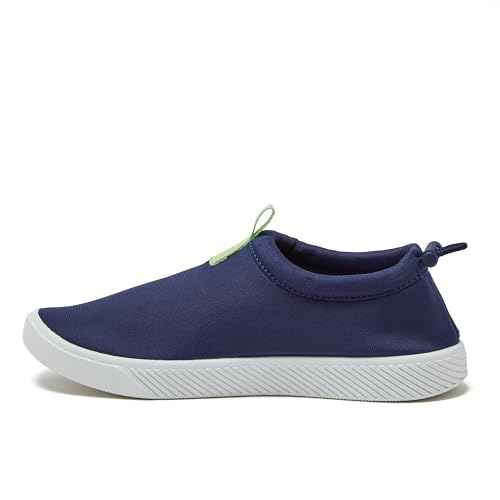 Lands' End Kids Water Shoes, Boys and Girls Water Shoes for Kids, Quick Dry Slip On Aqua Swim Shoes for Kids Pool or Beach, Purple Tie Dye or Navy Blue, Size 1 Little Kid to 7 Big Kid Youth