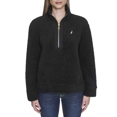 Nautica Women's Mockneck Fleece Sweater Pullover