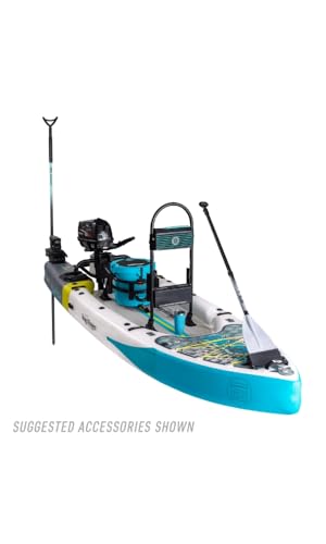 BOTE Rover Aero 12 FT 6 in Inflatable Micro Skiff, Blow up SUP for Adults Kids Family Friendly, APEX Pedal Drive & HP Moto...