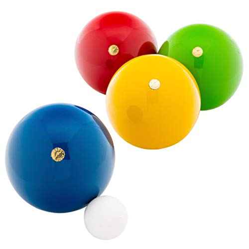 Franklin Sports Bocce Ball Set ? 8 Wooden Bocce Balls and 1 Pallino ? Beach, Backyard Lawn or Outdoor Party Game - Made in Italy