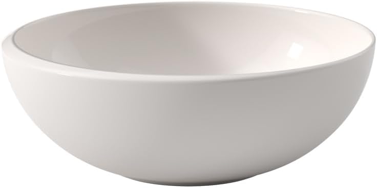Villeroy & Boch NewMoon Large Salad Bowl for Every Occasion Premium Porcelain White Dishwasher Safe, 135 oz