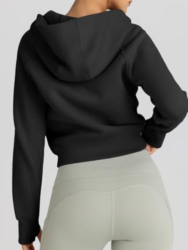 Trendy Queen Womens Zip Up Hoodies Jackets Cropped Sweatshirts Fleece Fall Outfits Casual Comfy Y2k Tops Winter Clothes 2026