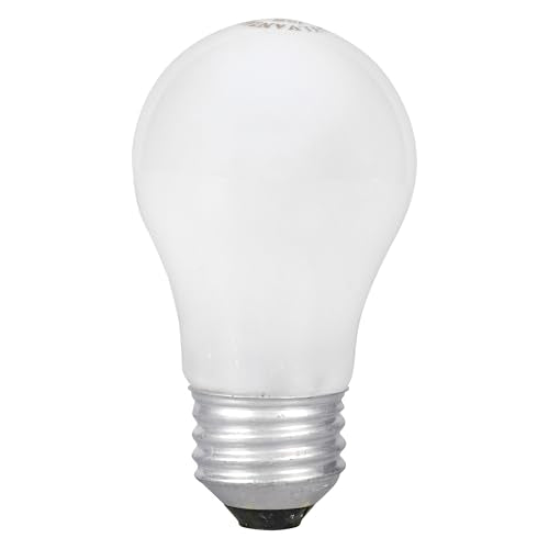 Sylvania Incandescent Appliance Light Bulb, 15W A15, Dimmable, Medium Base, 65 Lumens, Frosted, 2850K, Soft White - 2 Pack (10015)