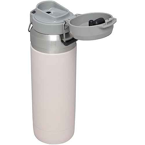 Stanley Quick Flip GO Water Bottle 36 oz | Push Button Lid | Leakproof and Packable for Travel and Sports | Insulated Stainless Steel | BPA-Free | Rose Quartz