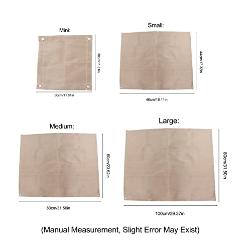 Topyond Outdoor Camping Fireproof Cloth, Portable Fibreglass Flame Retardant Cloth, Picnic BBQ Insulation Mat with Storage...