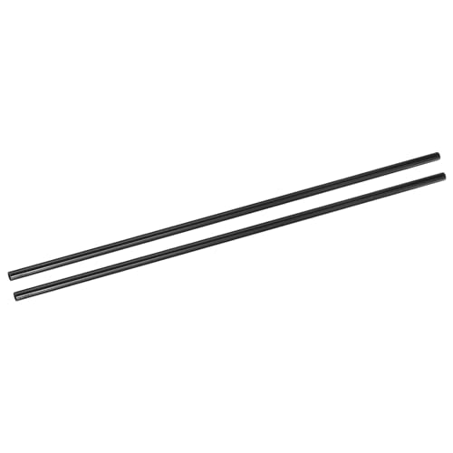 uxcell 2Pcs Carbon Fiber Tubes 8 x 10 x 420mm Plain Weave Glossy Surface Rod 3K Roll Wrapped Carbon Round Tubing for RC Ai...