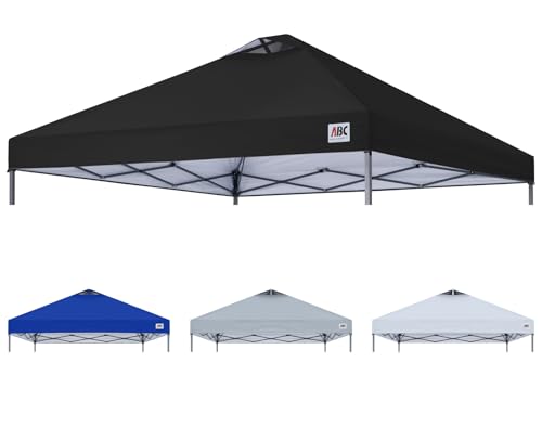 ABCCANOPY Replacement Canopy Top for Easy Pop up Canopy Tent 10x10, Black