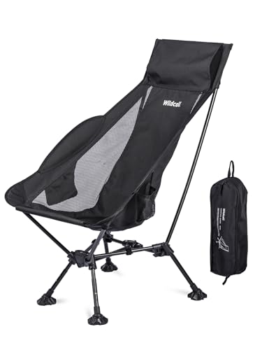 WildCall 1 High Back Camping Chair and 1 Ultralight Camping Table, Ultralight Compact for Adults Outdoor Camping Backpacki...