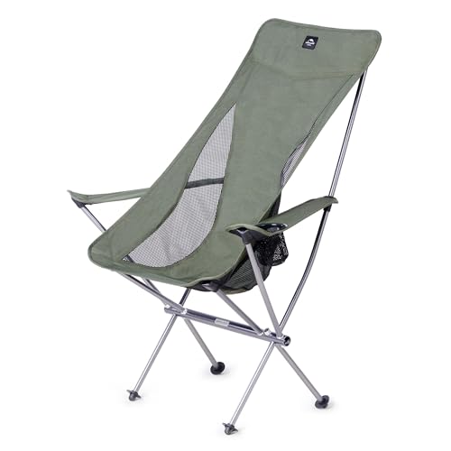 Naturehike YL06 Plus Camping Chair, Ultralight Portable Camp Chair with Storage Bag, Compact Folding Beach Chair for Backp...