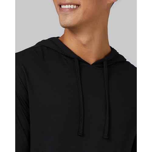 32 Degrees Men's Cool Classic Long Sleeve Hooded T-Shirt | Anti-Odor | 4-Way Stretch | Moisture Wicking