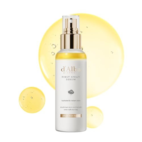 d'alba Piedmont Italian White Truffle First Spray Serum, Vegan Skin Care, Light-weight Face Moisturizer, Glow Serum for Ra...
