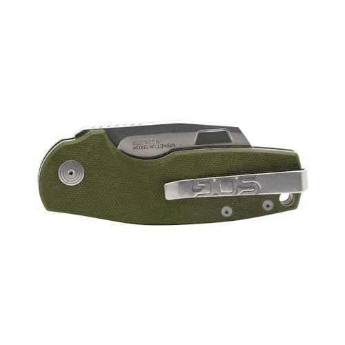 SOG Stout FLK Cleaver Daily Carry Folding Knives | G10 & Steel Handle | CRYO D2 Steel Blade | Short-Blade Frame Lock Folder