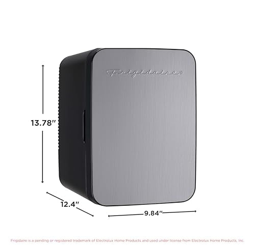 Frigidaire Portable 10L, 15-can Mini Fridge Brushed Stainless Rugged Refrigerator, EFMIS188-SS