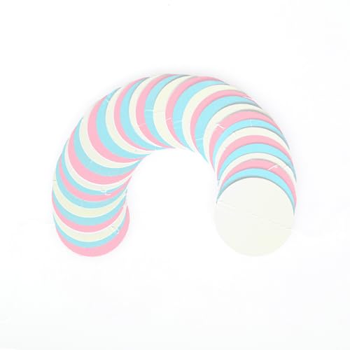 White Blue Pink Party Decorations - Paper Garland Streamer Banner Birthday Decorations Baby Shower Decorations Gender Reve...
