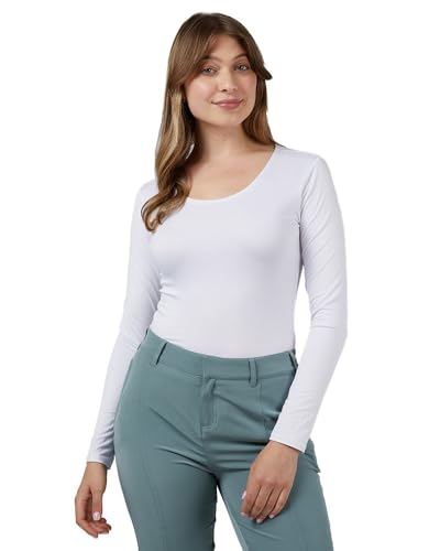 32 Degrees Heat Women’s Lightweight Baselayer Scoop Top – Thermal Long Sleeve Shirt for Cold Weather