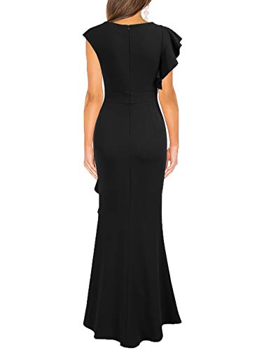WOOSEA Women's Split Bodycon Mermaid Evening Cocktail Long Dress