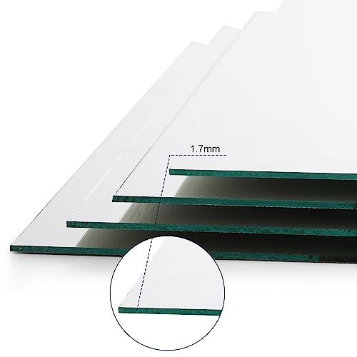 Suwimut Set of 12 Square Mirrors for Centerpieces, 10 x 10 Inch Glass Mirror Tray Candle Plates Wall Mounted Glass Mirror ...
