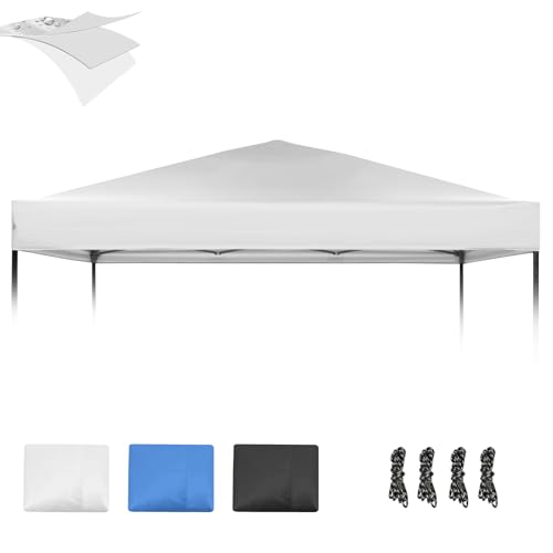 10×10 Canopy Replacement Top, Pop Up Canopy Replacement Tent Cover for Straight Leg Frame, Waterproof Canopy Top Cover for...