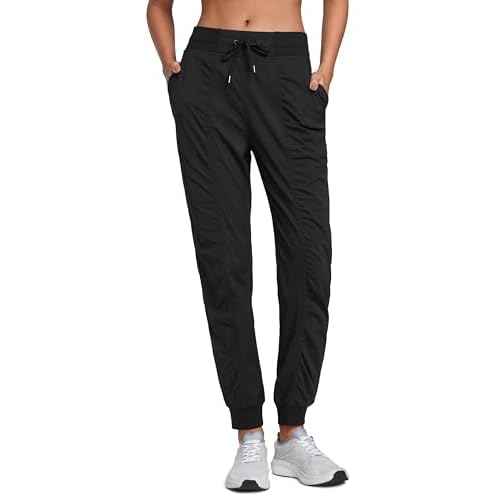 CRZ YOGA Lightweight Workout Joggers for Women 26"/28.5"/30.5" - Outdoor Running Casual Pants with Pockets