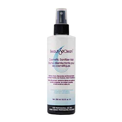 Cosmetic Sanitizer Mist - (8.0 oz.) Makeup Sanitizing Spray for Powder-based Makeup Palettes & Pressed Cream Foundations, Bronzers, Concealers, Blushes, Eyeshadows.