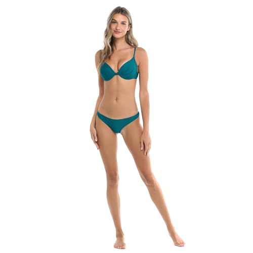 Body Glove Women's Standard Smoothies Greta Solid Molded Cup Underwire Push Up Bikini Top