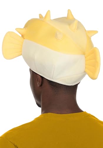 Pufferfish Costume Hat Plush Ocean Sea Creature Spiky Animal Cosplay Accessory for Adults Halloween Party Wear