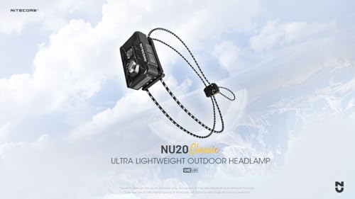 Nitecore NU20 Classic Ultralight Headlamp, 360 Lumen USB-C Rechargeable Lightweight for Backpacking, Camping, Running with...