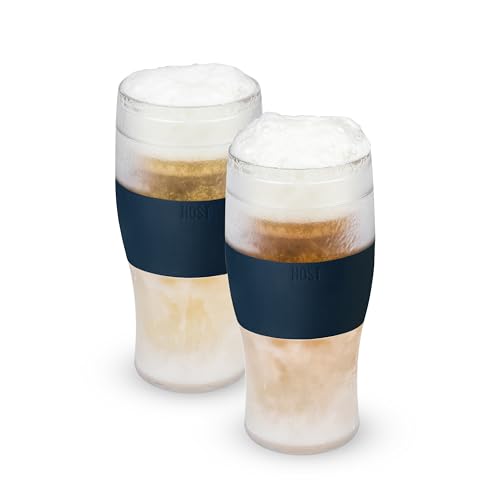 Host Freeze, Frozen Mugs, Freezable Pint Set, Beer Keep Your Drinks Cold, Double Walled Insulated Glasses, Tumbler for Ice...