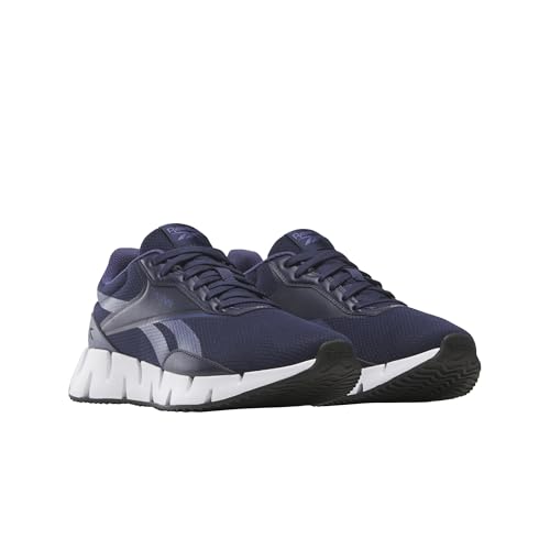 Reebok Women's Zig Dynamica STR Sneaker, Navy/Twilight Purple/Core Black, 9.5