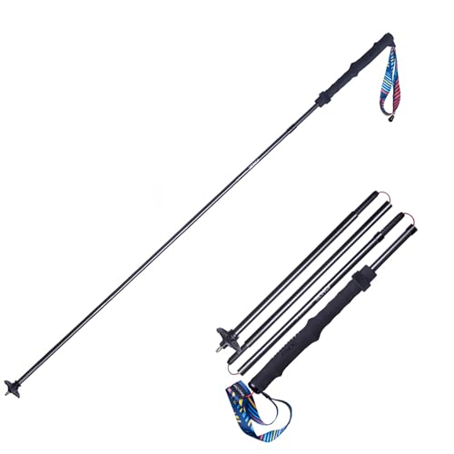 AONIJIE 2pcs Carbon 4 Folding Trekking Pole, New Carbon Fiber Ultra-Light Walking Pole Suitable for Trail Running, Hiking