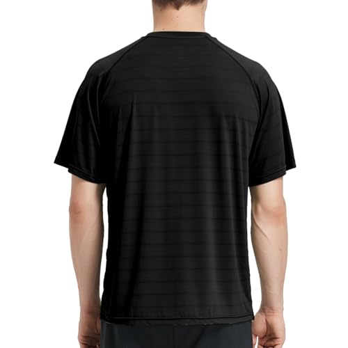 Riverruns Fishing Shirt for Men Short Sleeve UPF 50+ Sun Protection Swim T-Shirt Rash Guard Water Beach Tee